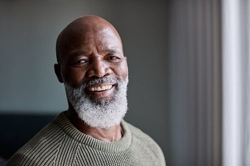 Portrait of a mature man at home